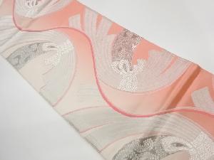 リサイクル　束ね熨斗模様織出し袋帯